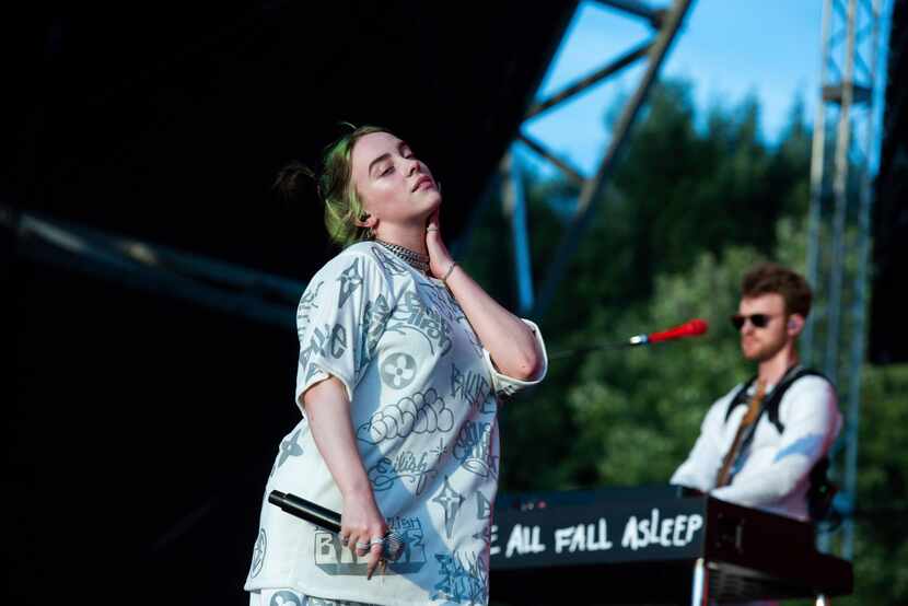 Billie Eilish performs on stage during Day 2 of Music Midtown 2019, Sunday, Sept. 15, 2019,...