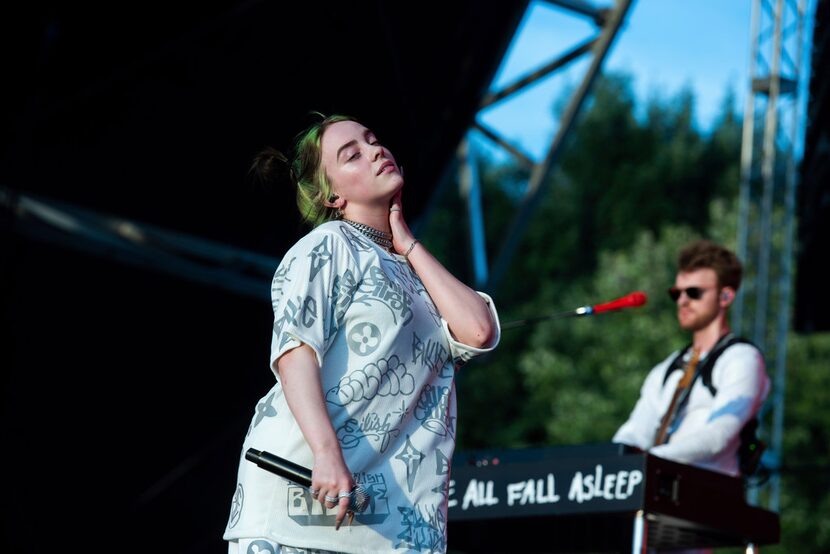 Billie Eilish performs on stage during Day 2 of Music Midtown 2019, Sunday, Sept. 15, 2019,...