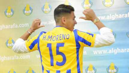 Héctor Moreno viste por primera vez la camiseta del Al Gharafa SC de Qatar.