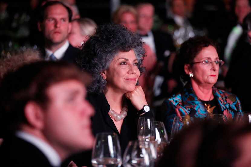 Doris Salcedo, the first recipient of the Nasher Prize, watches a short film about this...