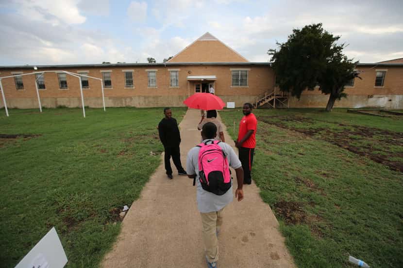 Students going to class at Prime Prep's Dallas campus. (Nathan Hunsinger/The Dallas Morning...