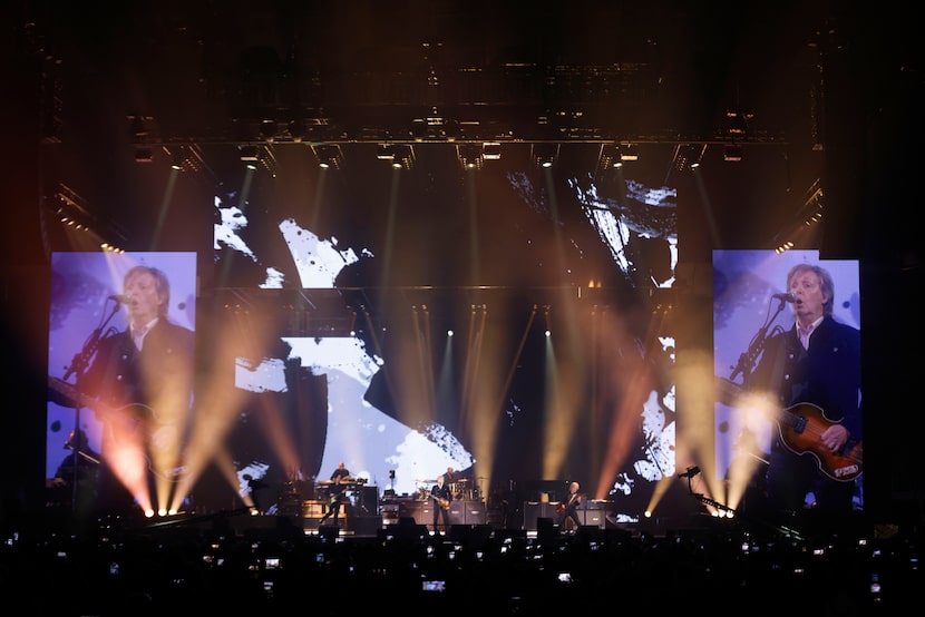 “We haven’t played to a live audience in about three years,” McCartney said, pausing to look...