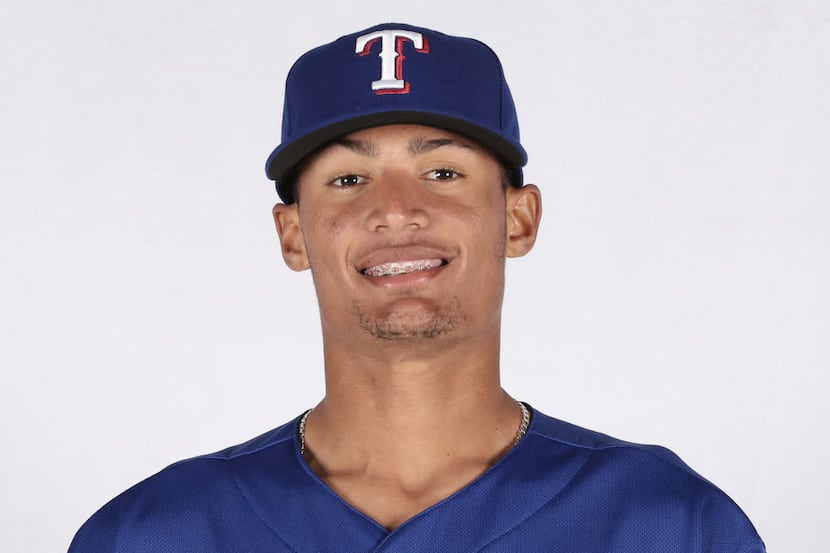 Pictured: Jairo Beras of the Texas Rangers organization and/or the Double-A Frisco...