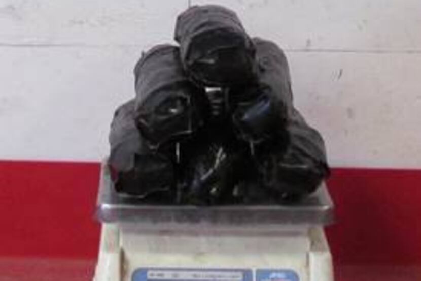 Bundled bags of meth were found Saturday by a Texas Highway Patrol trooper who pulled over a...