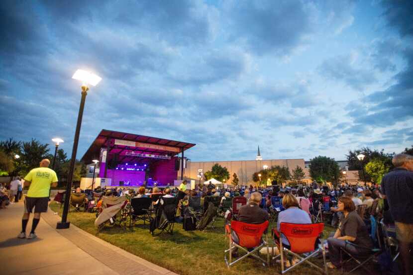 This 2014 file photo shows a crowd gathered for a concert at Arlington's Levitt Pavilion....