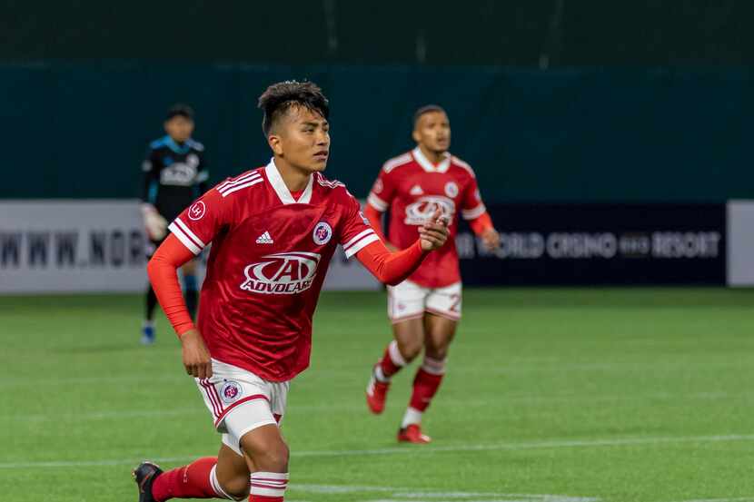 Nicky Hernández jugando con el North Texas SC, el 24 de octubre de 2020.