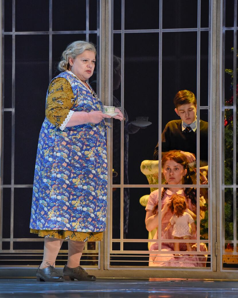 Dolora Zajick (Mrs. Grose), Ashley Emerson (Flora) and Oliver Nathanielsz (Miles) in Dallas...
