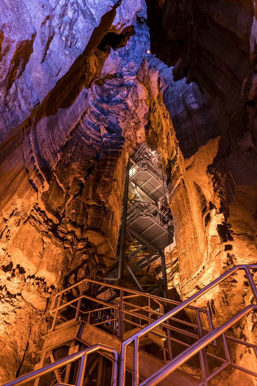 Mammoth Dome — a vertical shaft rising around 200 feet, up through which visitors take a...