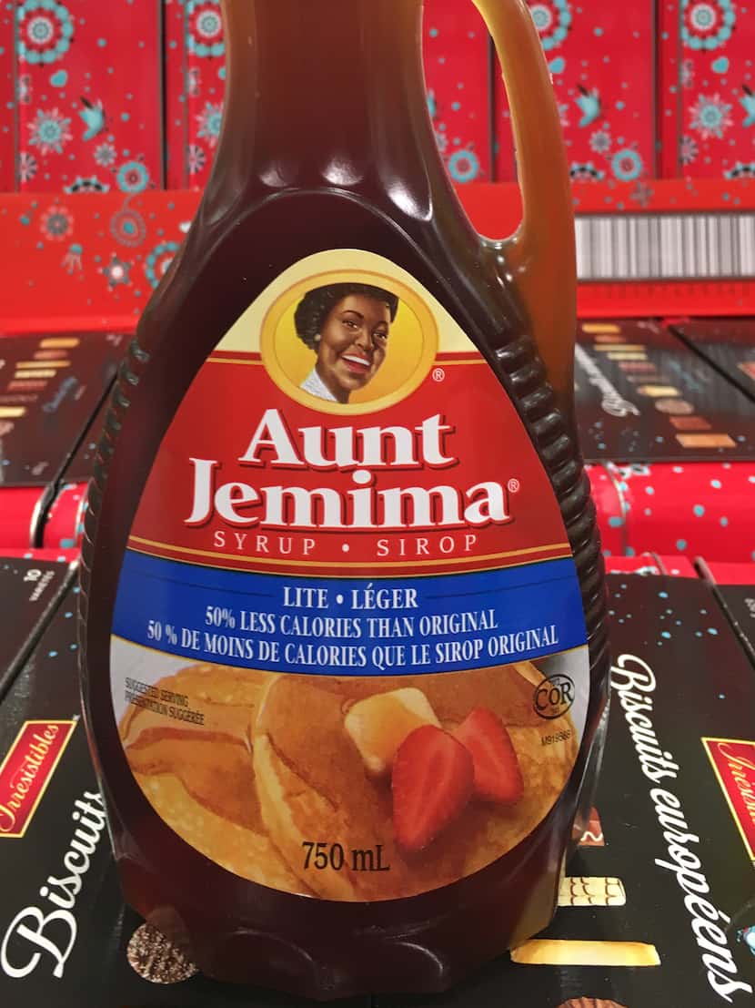 Botella de sirope Aunt Jemima.