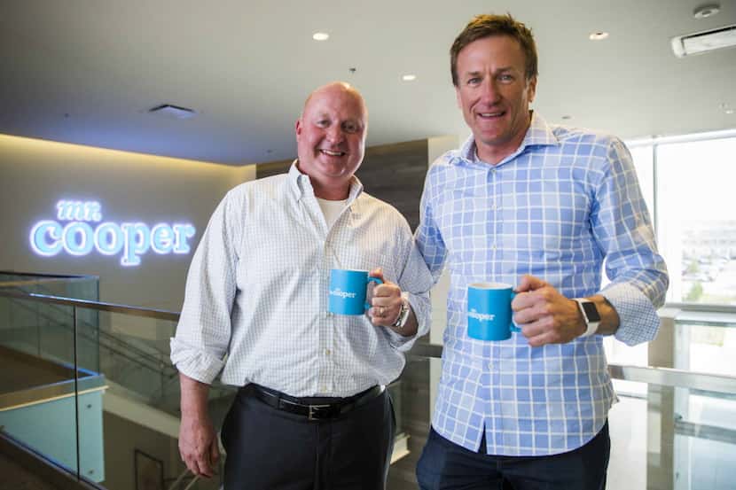 Nationstar Mortgage, which is soon to be rebranded as Mr. Cooper, CEO Jay Bray (left) and...