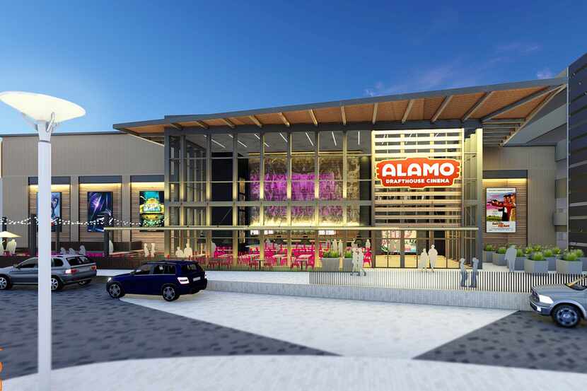 An external rendering of the upcoming Alamo Drafthouse in Frisco.