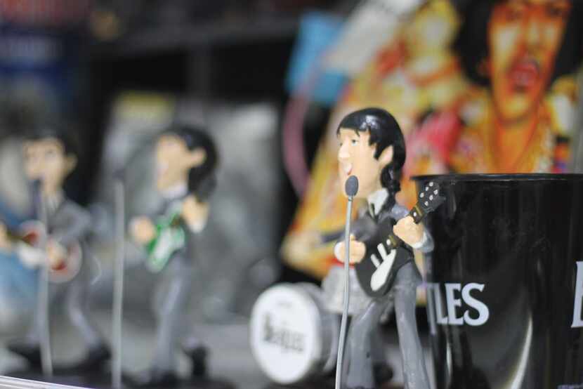 The inside of The Beatles shop is filled with paraphernalia to Ricardo Calderon's favorite...