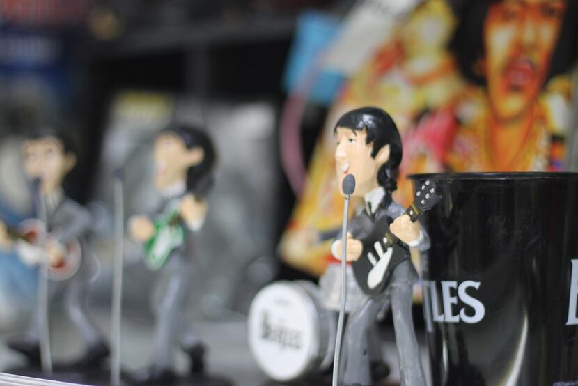 The inside of The Beatles shop is filled with paraphernalia to Ricardo Calderon's favorite...