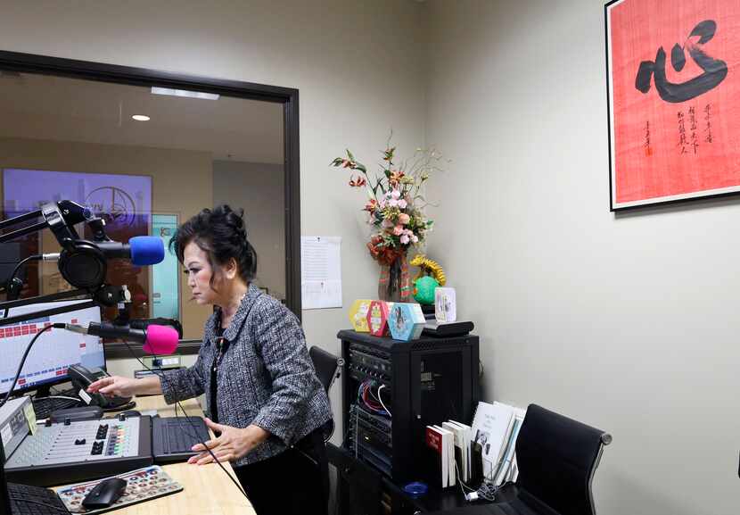 Voice of Vietnamese Americans, VVA 1600 AM General Manager, Lien Bich Dao is seen their...