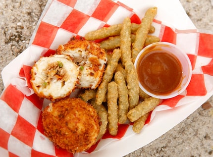 16 coupons gets you two fried shepherd's pie balls at the State Fair of Texas.