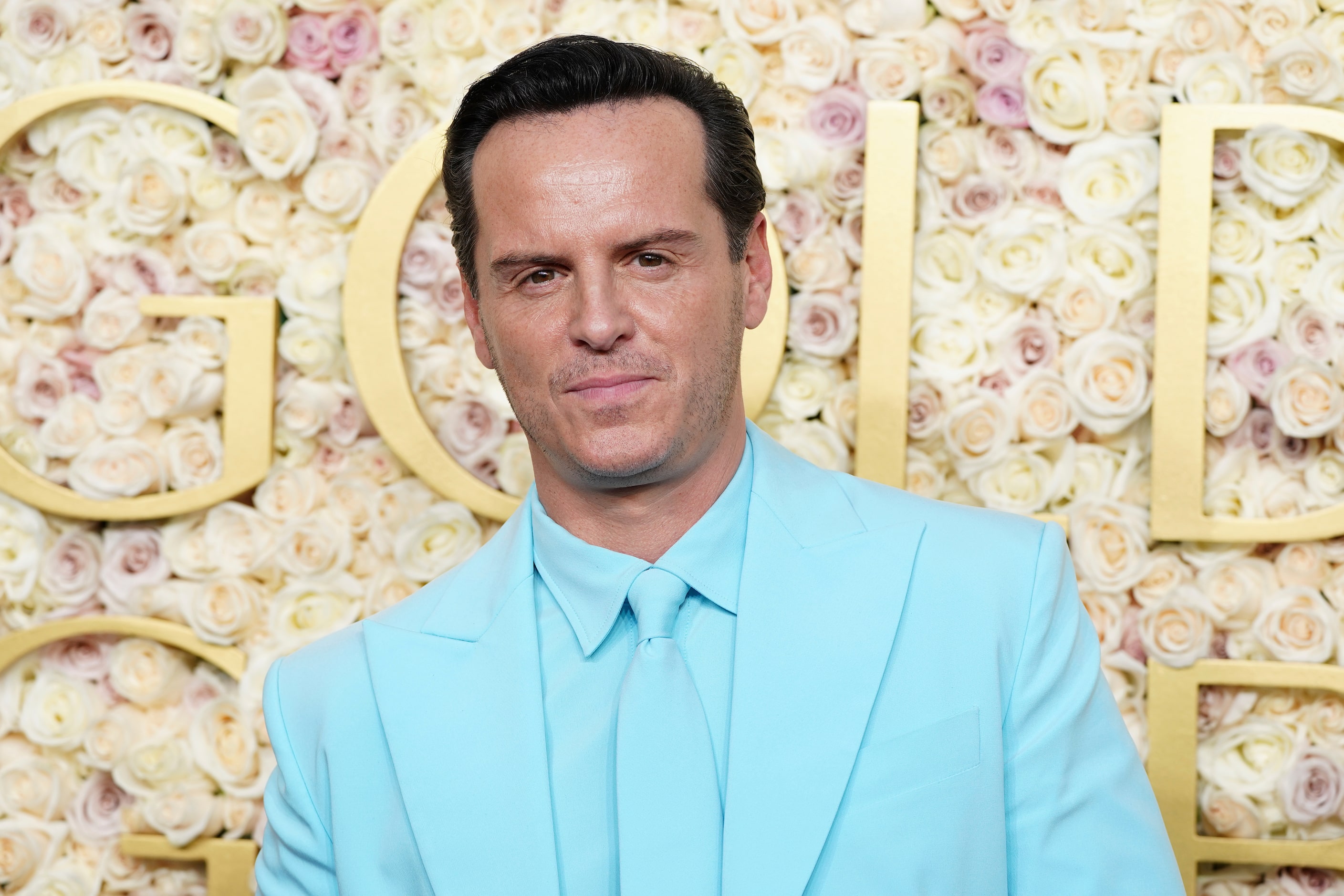 Andrew Scott arrives at the 82nd Golden Globes on Sunday, Jan. 5, 2025, at the Beverly...