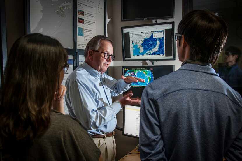 SMU seismologist Brian Stump and his research team analyze low-frequency acoustic waves and...