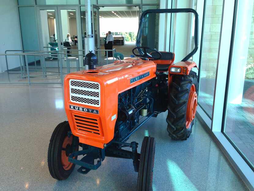 An example of the first Kubota Tractor model sold int the U.S. in 1972 - the L 200 - sits in...