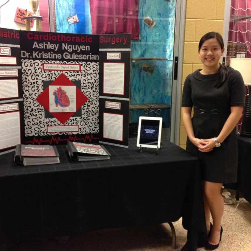 
Ashley Nguyen shows off her research at Final Presentation Night 2013. At the year-end each...