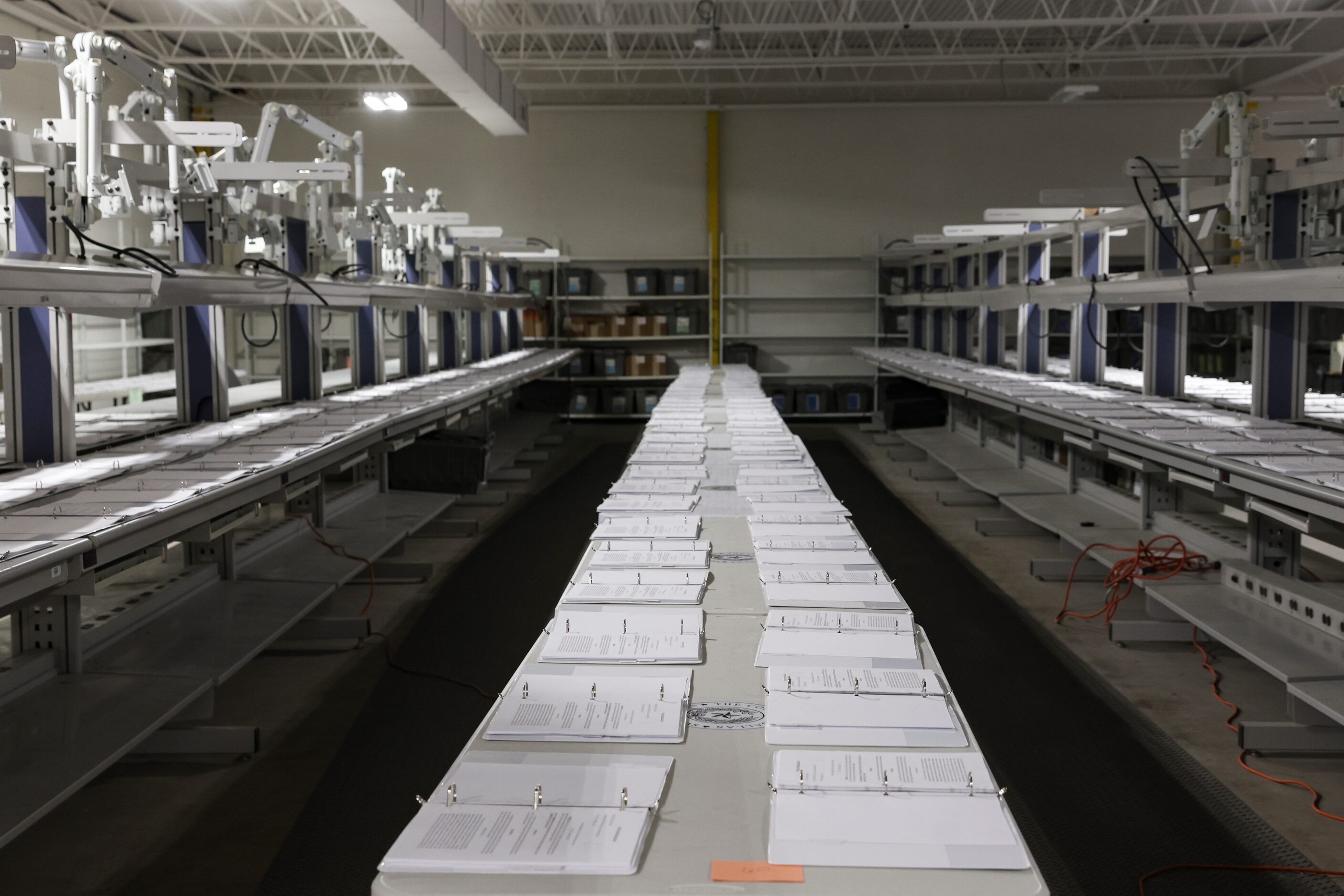 Poll books, Thursday, Oct. 6, 2022 inside Dallas County Election Center in Dallas.