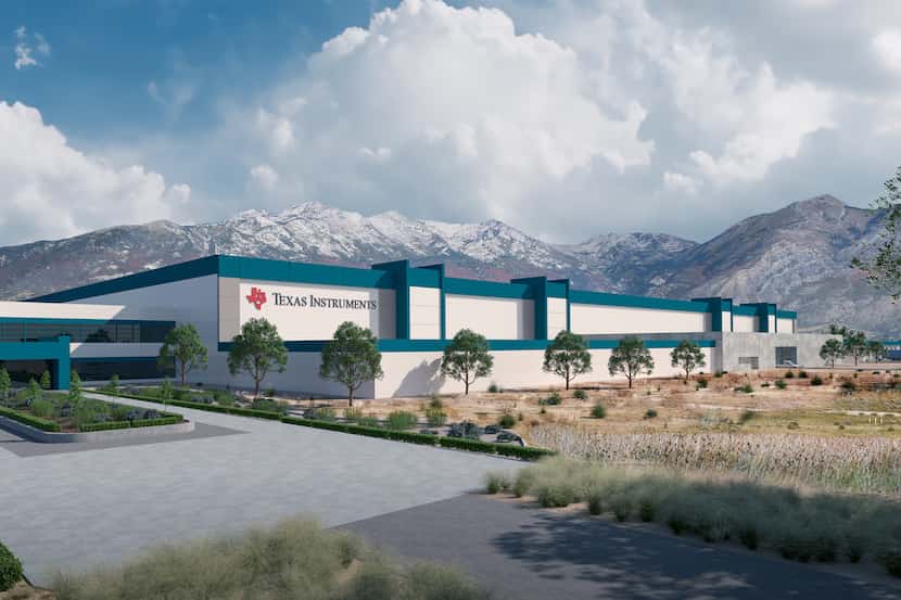 A rendering of the $11 billion chip fabrication plant that Texas Instruments is starting to...