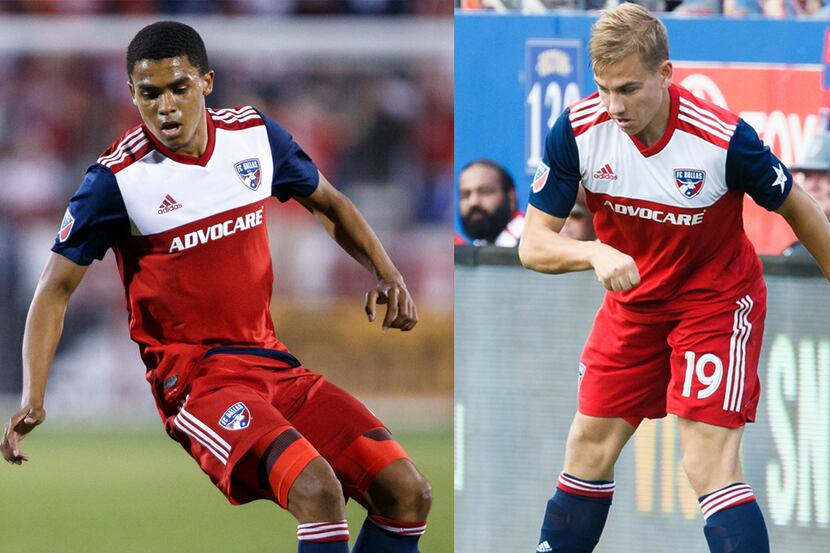 Reggie Cannon and Paxton Pomykal of FC Dallas