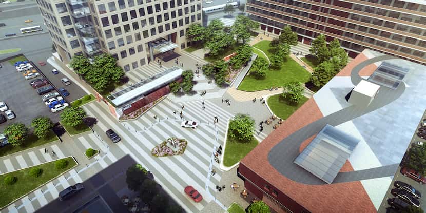 Energy Square and the Meadows Building will share a 1-acre park and central plaza.