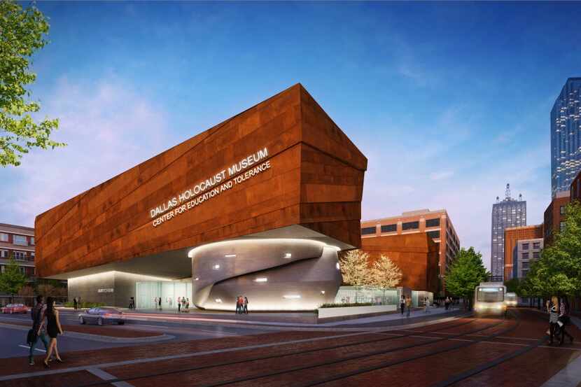 This rendering shows the Dallas Holocaust Museum being built across from the museum's...