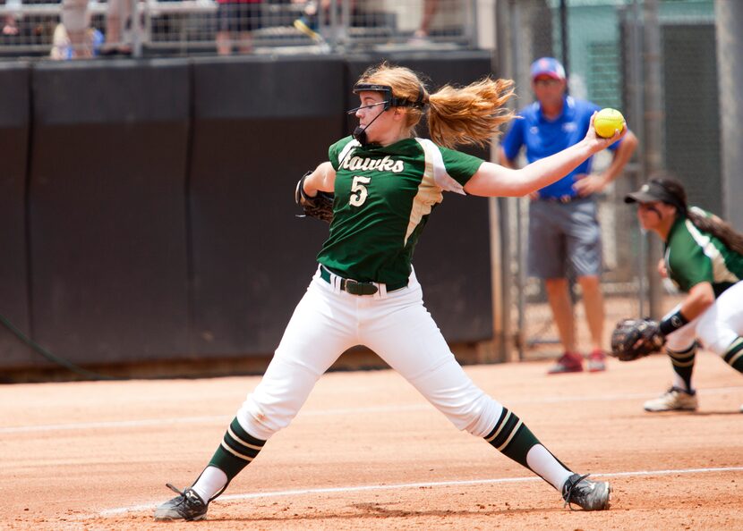 North Richland Hills Birdville pitcher Grace Green. (Thao Nguyen/Special Contributor)