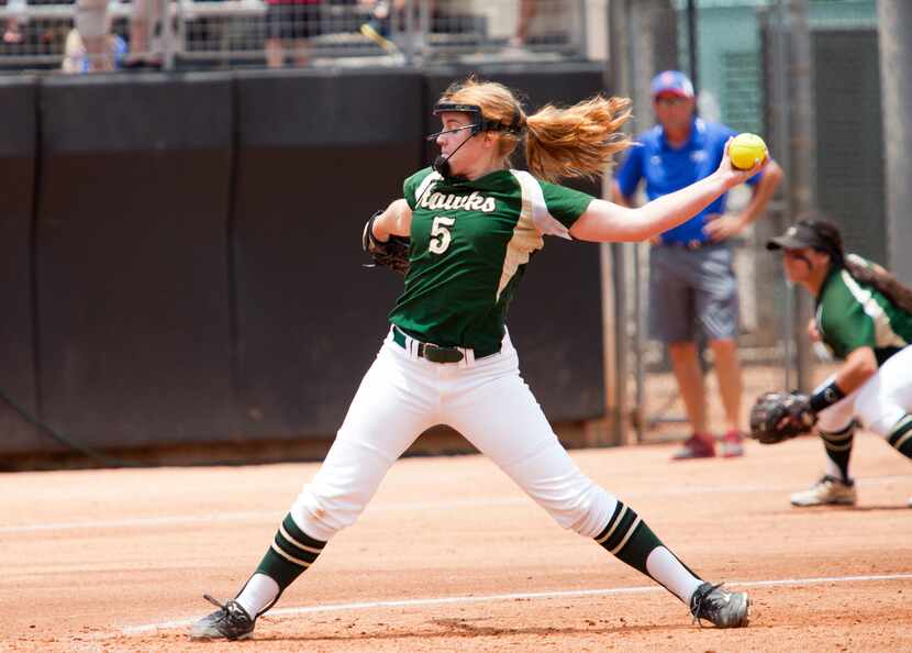 North Richland Hills Birdville pitcher Grace Green. (Thao Nguyen/Special Contributor)
