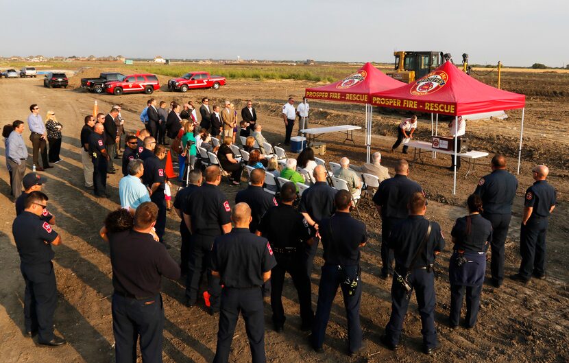 The town of Prosper broke ground on its second fire station on Wednesday. The site is...