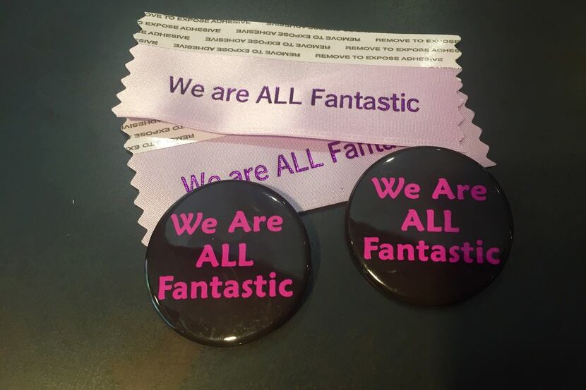 Photographer and film enthusiast Jessica Cargill made badge buttons and ribbons for patrons...