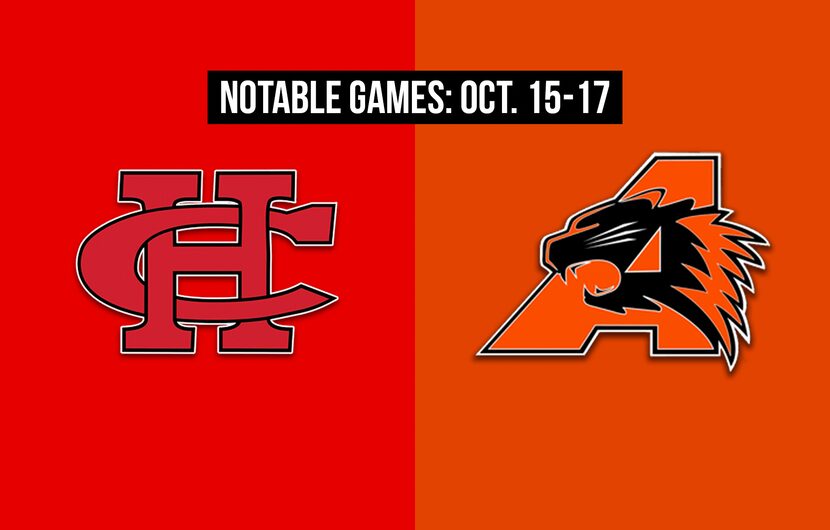 Notable games for the week of Oct. 15-17 of the 2020 season: Cedar Hill vs. Aledo.