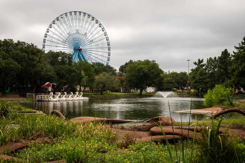 The Leonhardt Lagoon at Fair Park in Dallas, on Aug. 29, 2021.