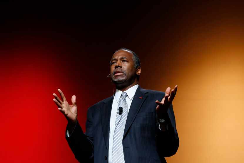  Ben Carson announces his candidacy for president during an official announcement in...