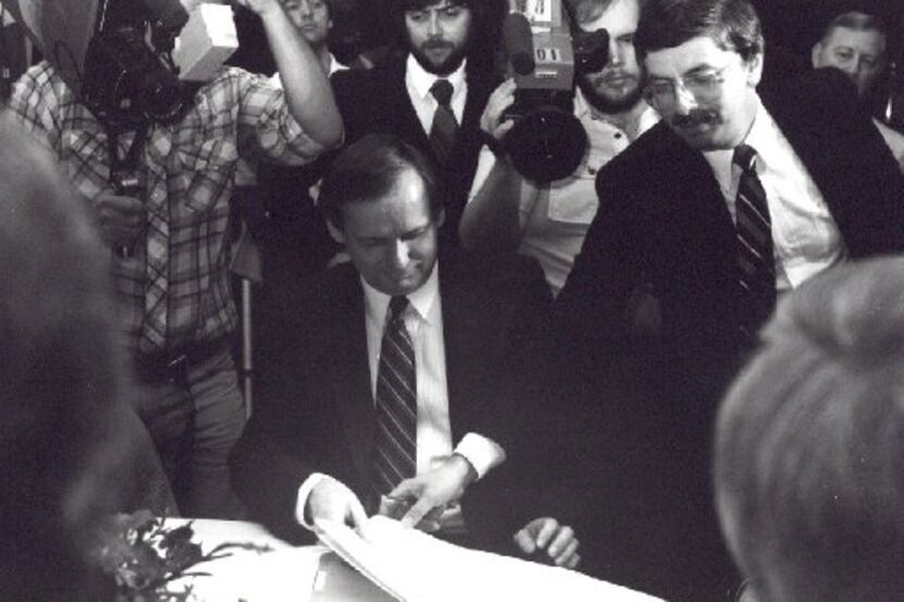 May 1, 1980, announcement of the Mavericks franchise held at Union Station:  Mavs GM Norm...