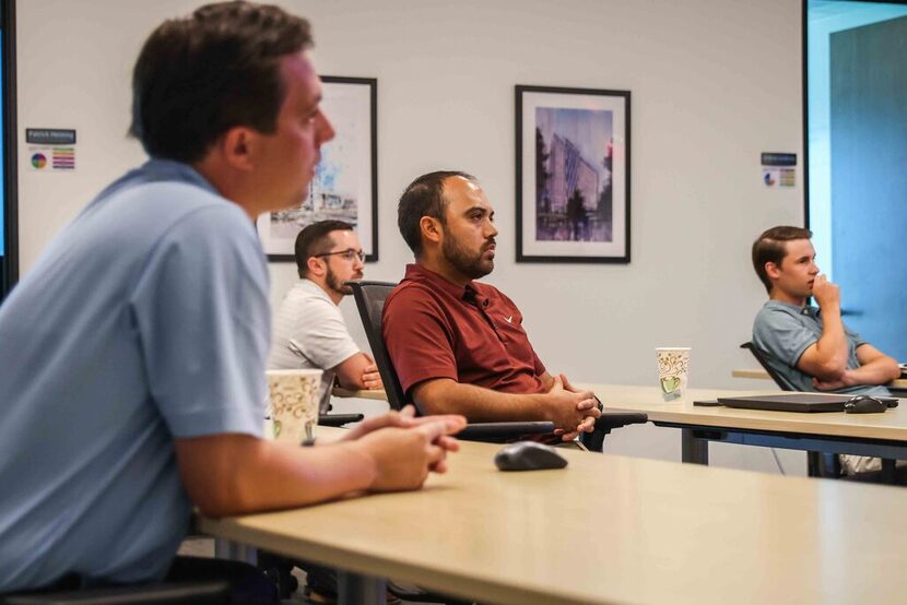 From left: Brasfield & Gorrie staff members Bennett Smrell, Bruce Deupree, Ronnie Hernandez...