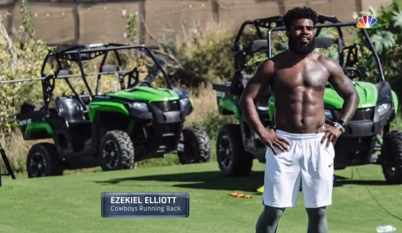 Photo of Ezekiel Elliott training in Cabo from NBC Sports.