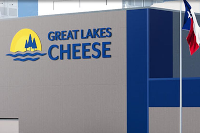 A rendering of Great Lakes Cheese Co.'s new distribution center in Abilene is displayed on...