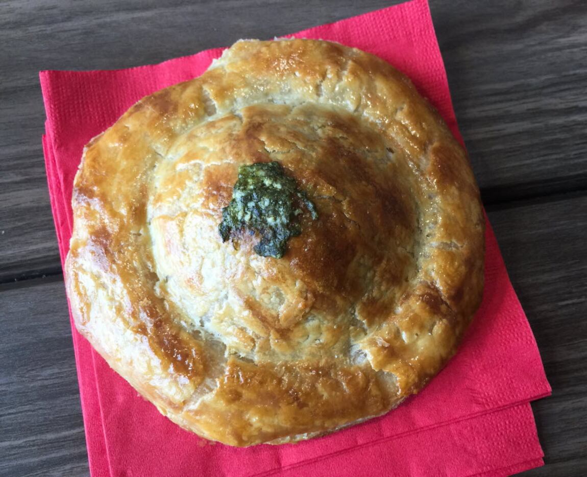 Pastry filled with spinach and ricotta at Palmieri Cafe 