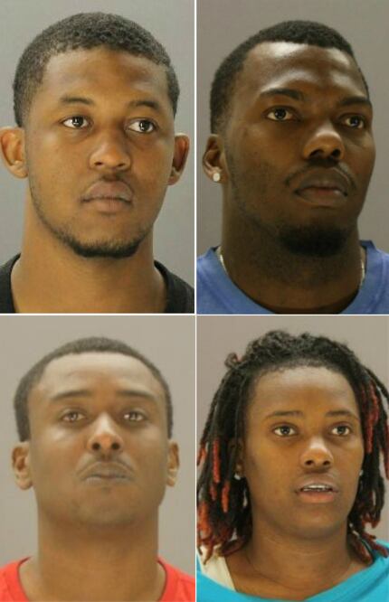  The suspects, all from Houston, were identified as (clockwise from top left) Ray Hicks, 21,...