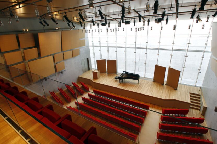 The 298 seat auditorium of the Piano Pavilion at the Kimbell Art Museum in Fort Worth.