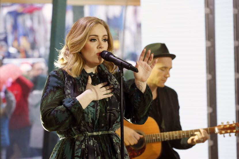 Adele performs on the "Today" show on Wednesday, Nov. 25, 2015.