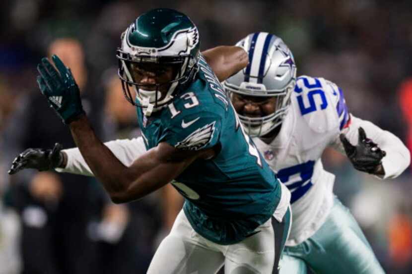 Philadelphia Eagles wide receiver Nelson Agholor (13) during the fourth quarter of an NFL...