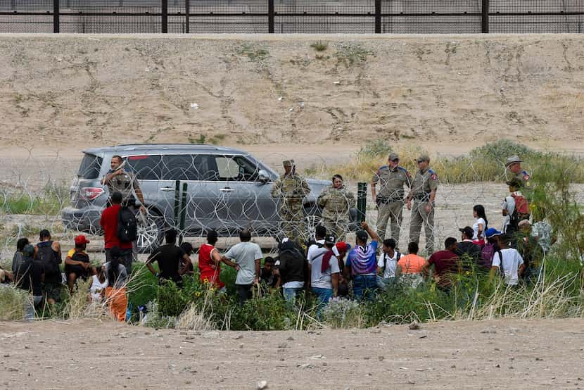 Migrants trying to turn themselves in at the border in Ciudad Juarez are turned away by...