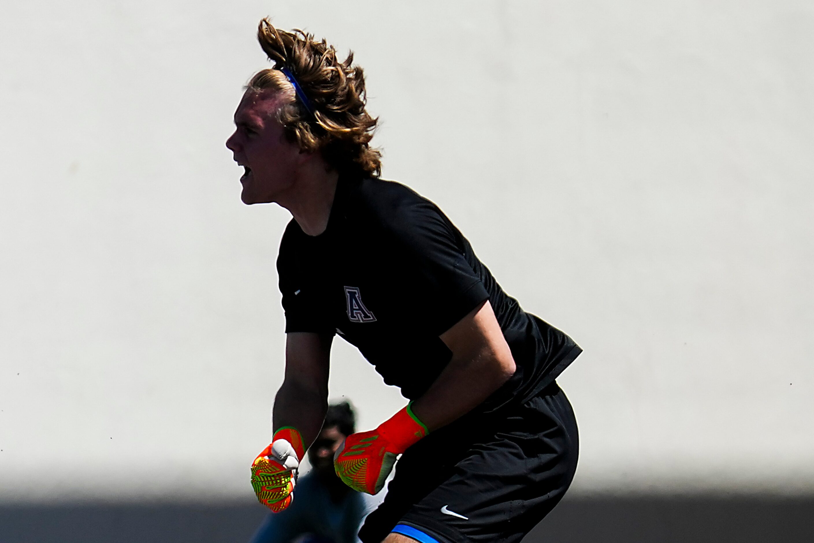 Allen goalkeeper Alec Setterberg celebrates after makeing a save on the final shot against...