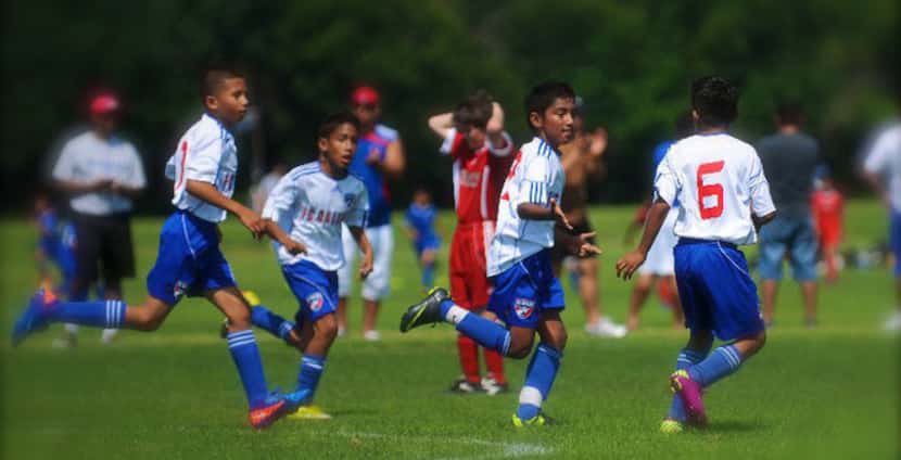 9-year-old Imanol Almageur playing for FC Dallas in 2010.