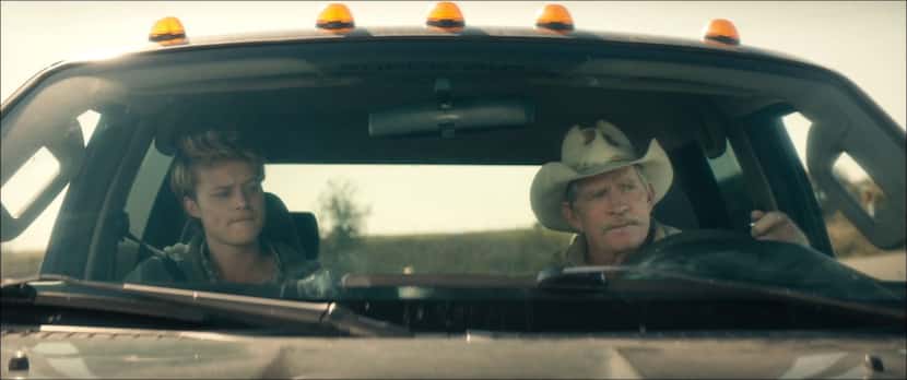 Thomas Haden Church (right) and Rudy Pankow (left) appear in a scene from "Accidental Texan."