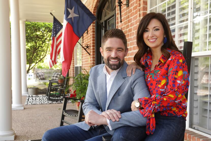 State Rep. Jeff Leach, R-Plano, and his wife, Becky, at their home. During legislative...