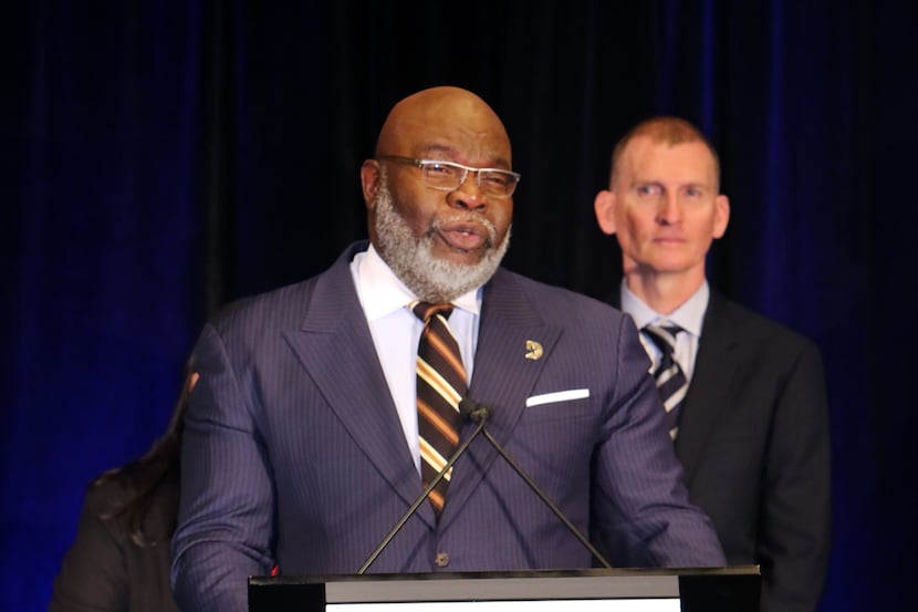Bishop T.D. Jakes and city officials kick off the countdown to megafest, the four-day...